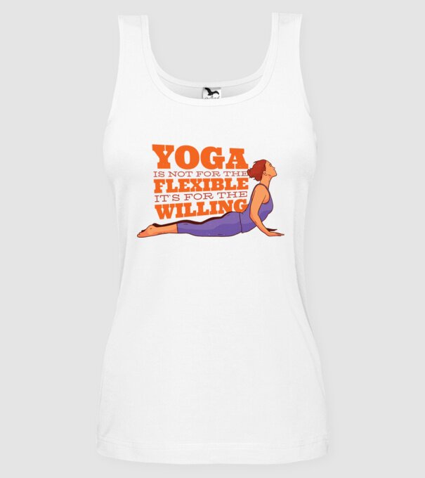 yoga perseverență model alb pe tricou