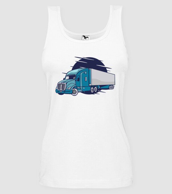 Tricou Șofer de camion model alb pe tricou