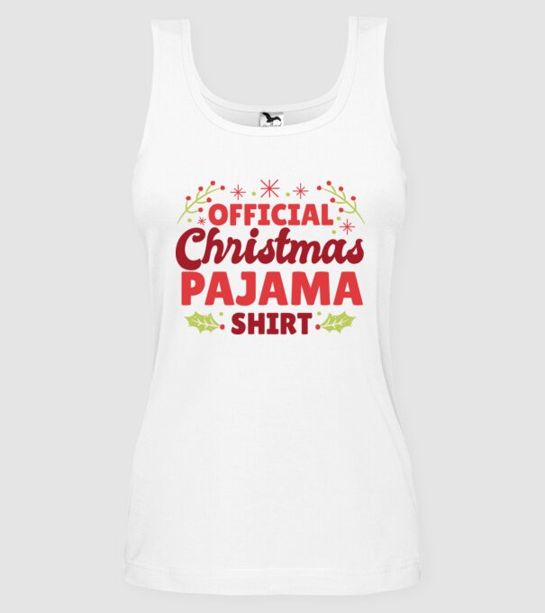 Pijama de Crăciun model alb pe tricou