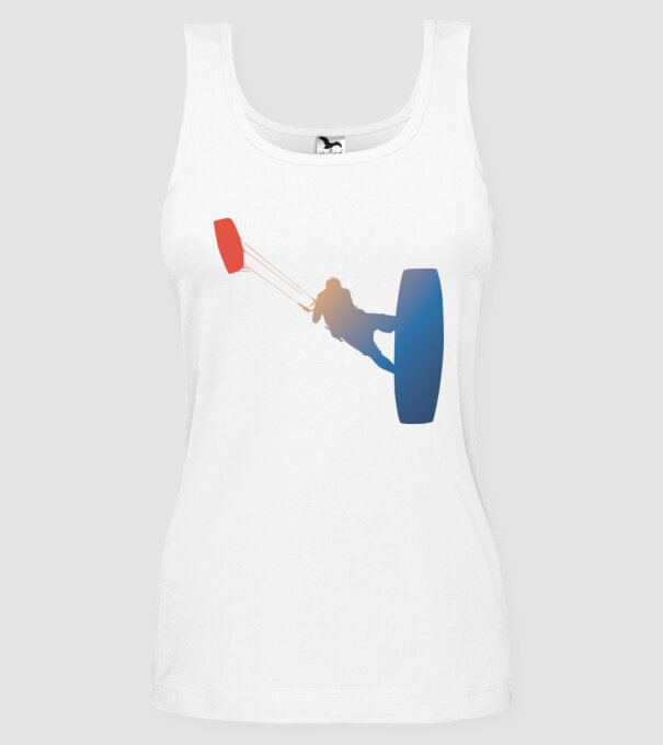 Kite Surfer model alb pe tricou