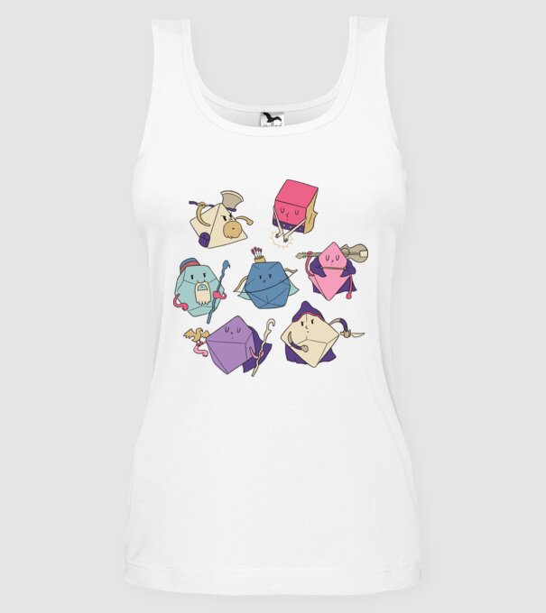 Caractere Cub model alb pe tricou