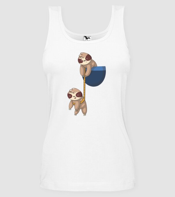 Leneș cu buzunar model alb pe tricou