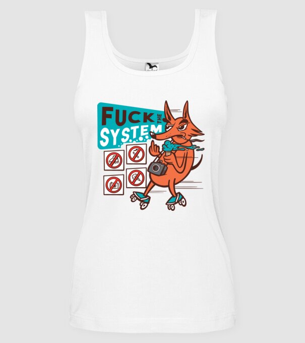 Câine Rebel model alb pe tricou