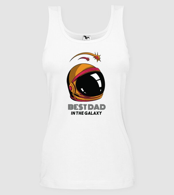 Cel mai bun tată din Galaxie model alb pe tricou