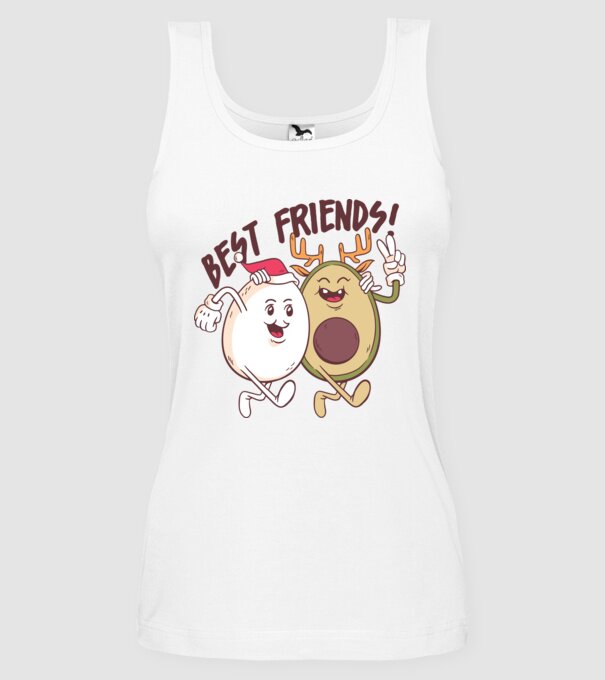Cei mai buni prieteni vegan model alb pe tricou
