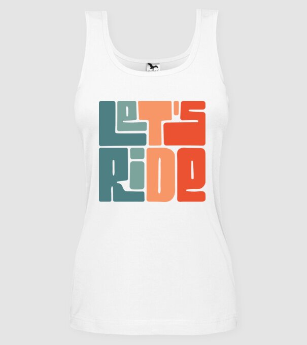 'Let''s Ride - Snowboard' model alb pe tricou