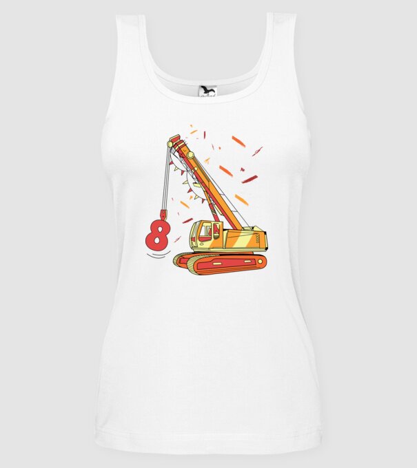 Prindere 8th Birthday model alb pe tricou
