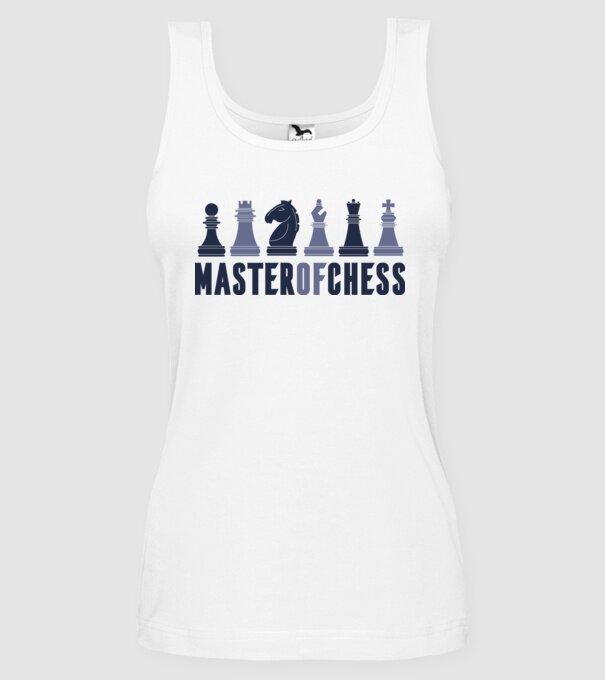 Master of Chess model alb pe tricou