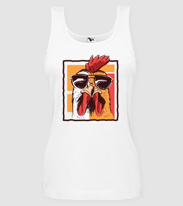 Pui cool model alb pe tricou