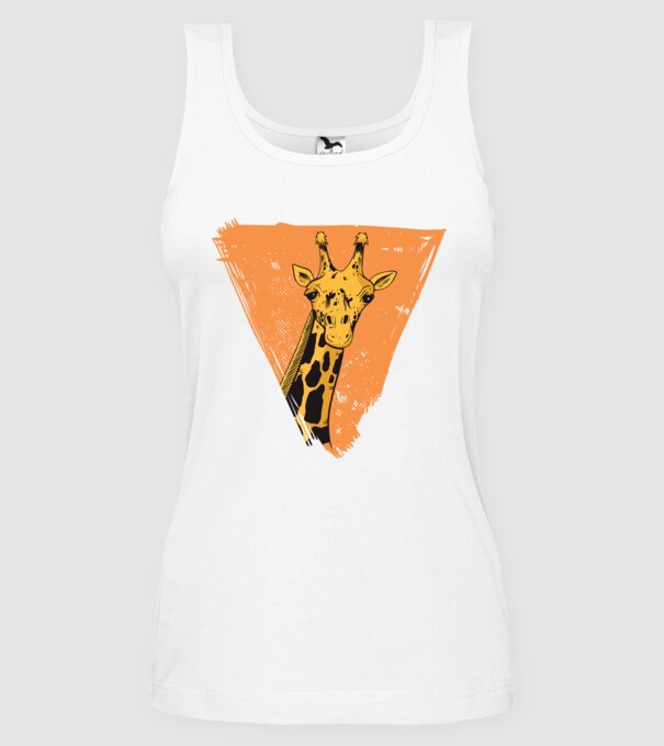 Girafă cool model alb pe tricou