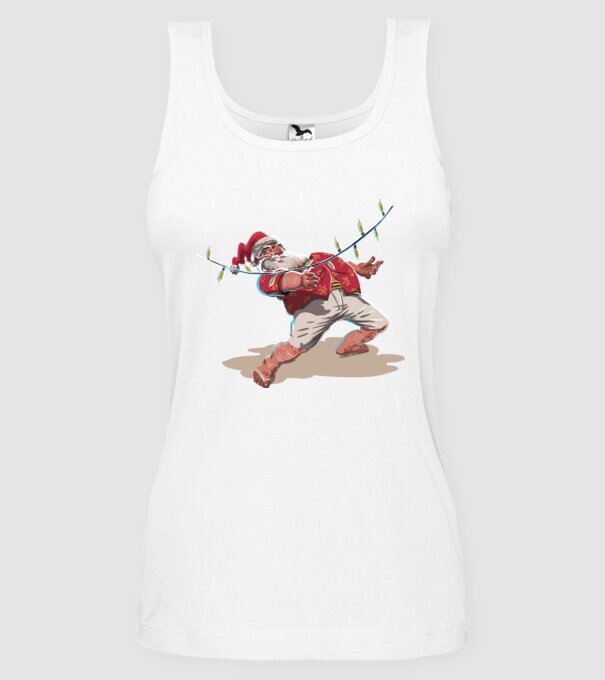 Limbo Moș Crăciun model alb pe tricou