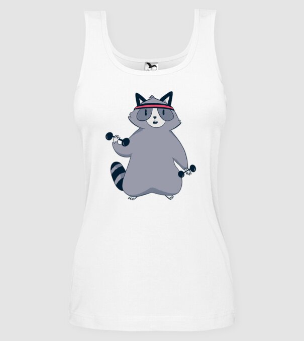 Raton antrenament model alb pe tricou