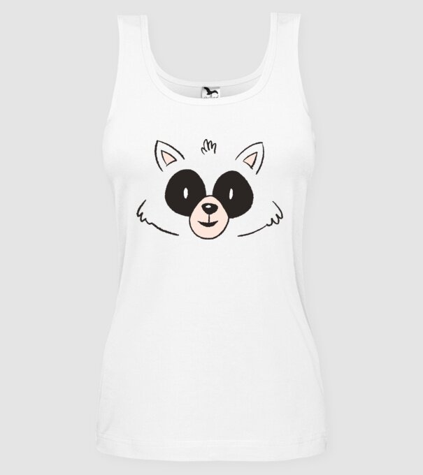 Cap Raton model alb pe tricou