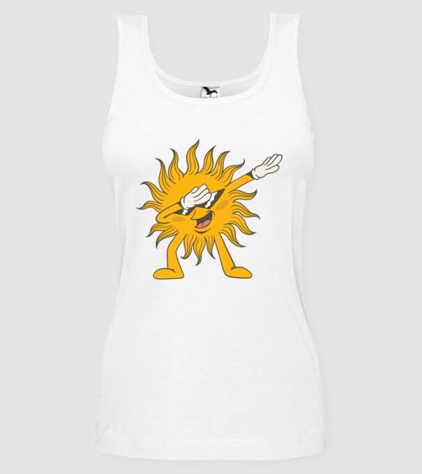Soare DAB model alb pe tricou