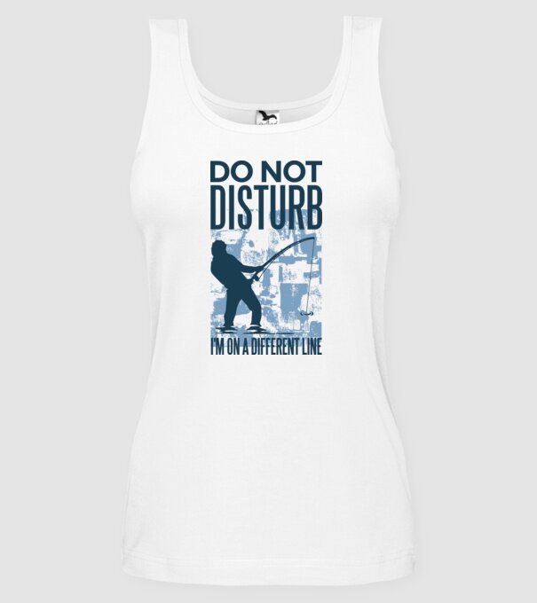 Nu mă deranja, sunt pe altă linie Pescar model alb pe tricou