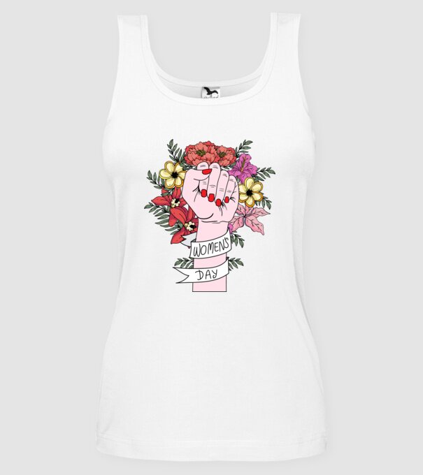 Ziua Internațională a Femeii 8 martie model alb pe tricou