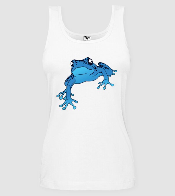 Broască otrăvitoare model alb pe tricou