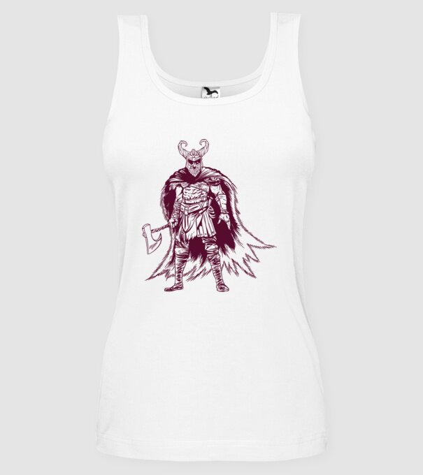 Războinic Odin Viking model alb pe tricou