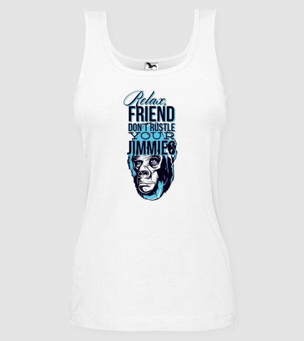 Relax Friend model alb pe tricou