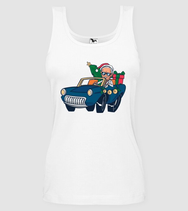 Ridin with Biden Crăciun model alb pe tricou
