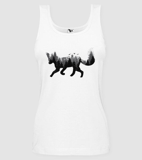 Vulpe pădure Natură model alb pe tricou