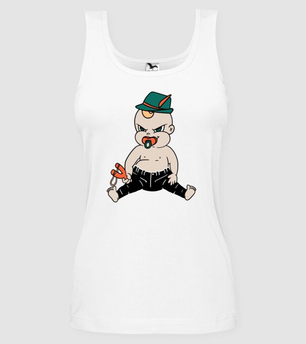 Bebe neastâmpărat model alb pe tricou