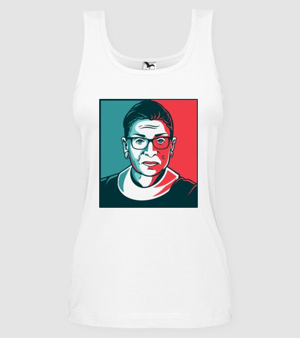Ruth Bader Ginsburg model alb pe tricou