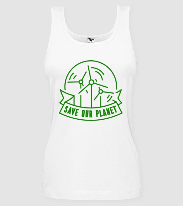 Save Our Planet - Ziua Pământului model alb pe tricou