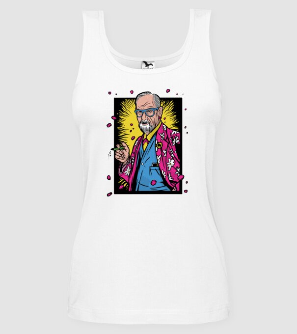 Sigmund Freud Filozof model alb pe tricou