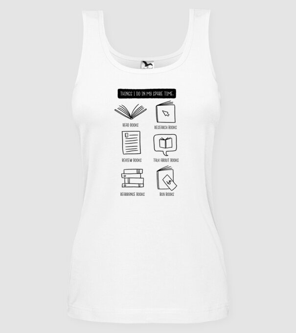 Program de timp liber - Citit model alb pe tricou