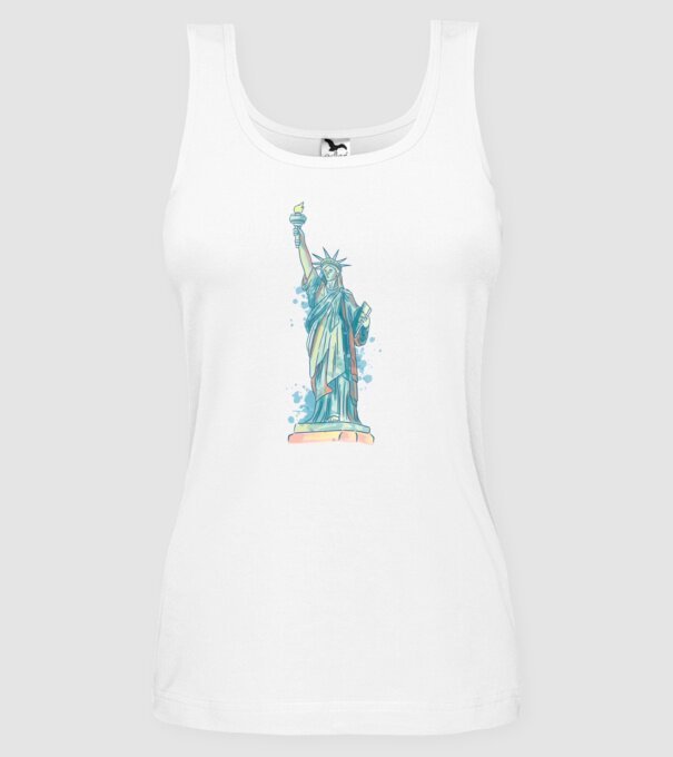 Statuia Libertății model alb pe tricou