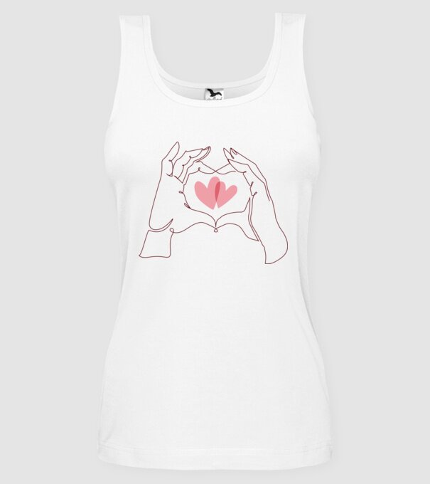 Dragoste Valentine inimă model alb pe tricou