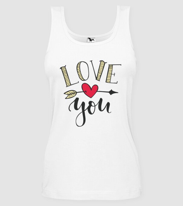 'Te iubesc tricou pentru Valentine''s Day' model alb pe tricou
