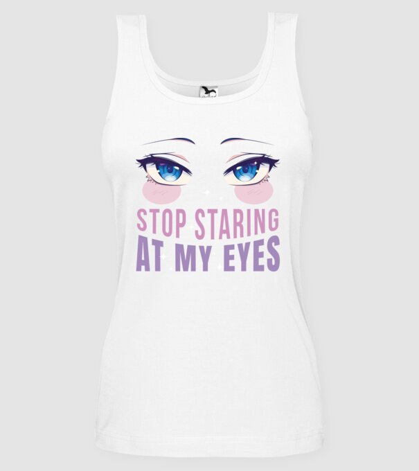 Ochi sexy Anime model alb pe tricou