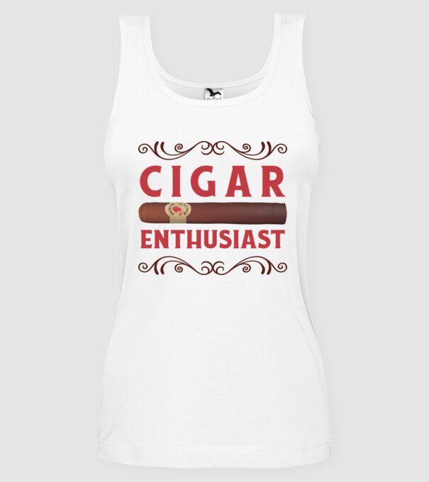 Pasionat de trabucuri model alb pe tricou