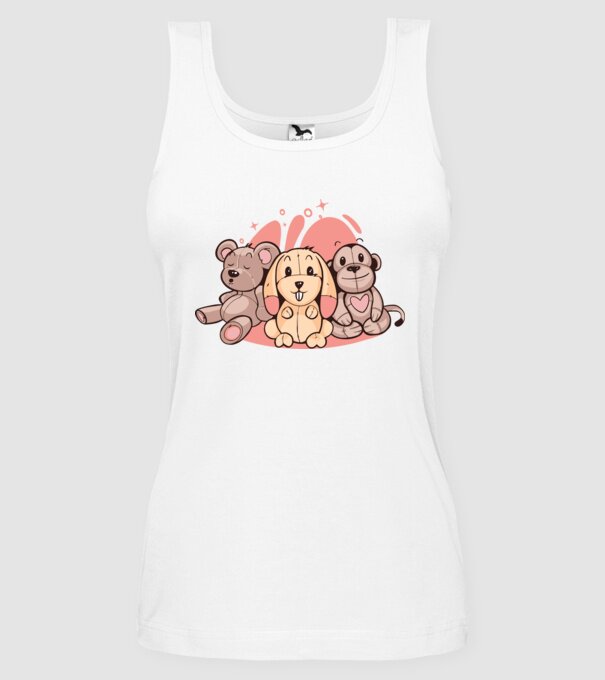 Animale Teddy model alb pe tricou