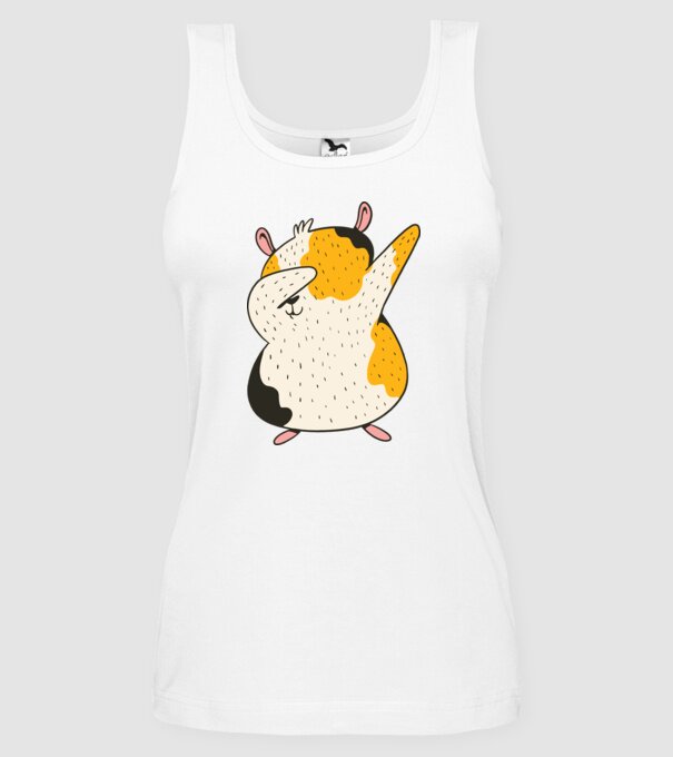 Porcușor de Guineea model alb pe tricou