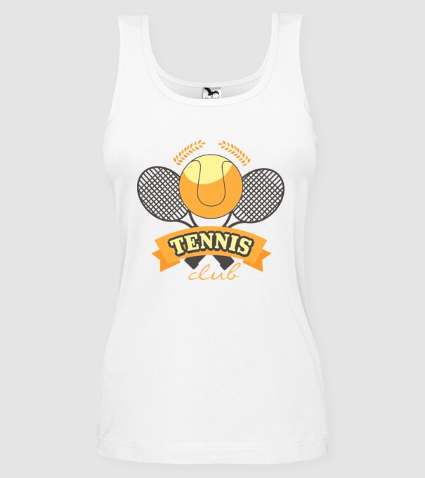 Tennis Club model alb pe tricou