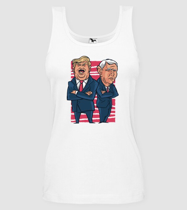 Trump Pence USA model alb pe tricou