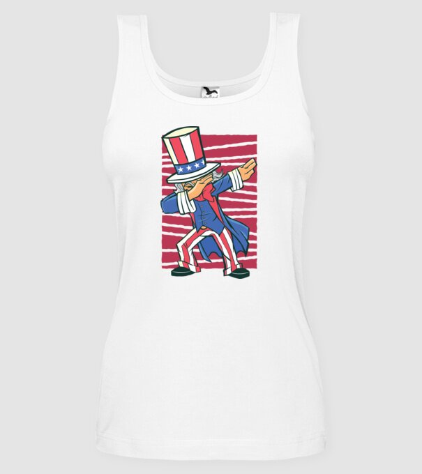 Uncle Sam DAB model alb pe tricou