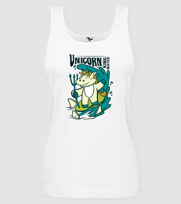 Unicorn regele apelor model alb pe tricou