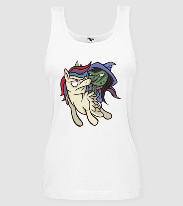 Unicorn vrăjitoare model alb pe tricou