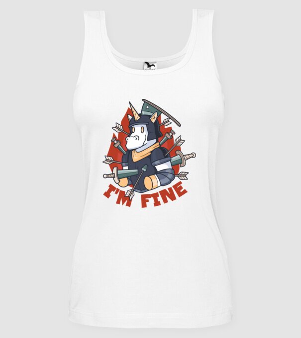 Cavaler Unicorn model alb pe tricou