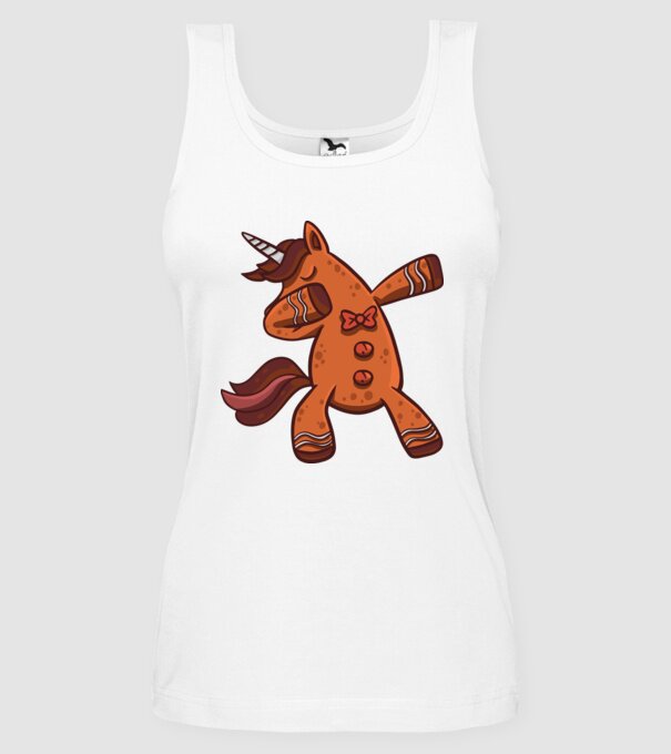 Unicorn turtă dulce DAB model alb pe tricou