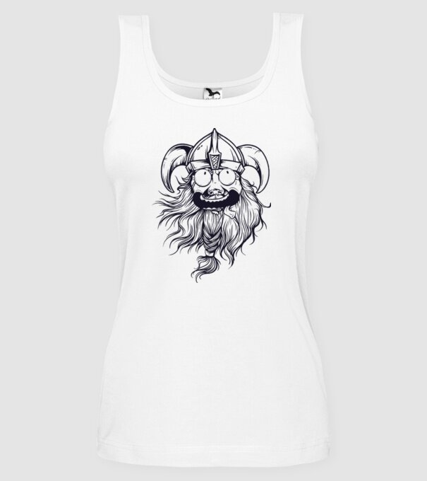 Viking model alb pe tricou