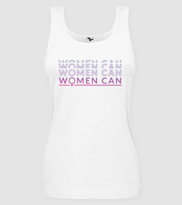 Women Can Ziua femeii model alb pe tricou