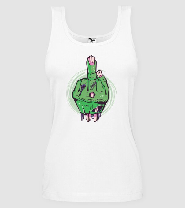 Mână Zombie model alb pe tricou