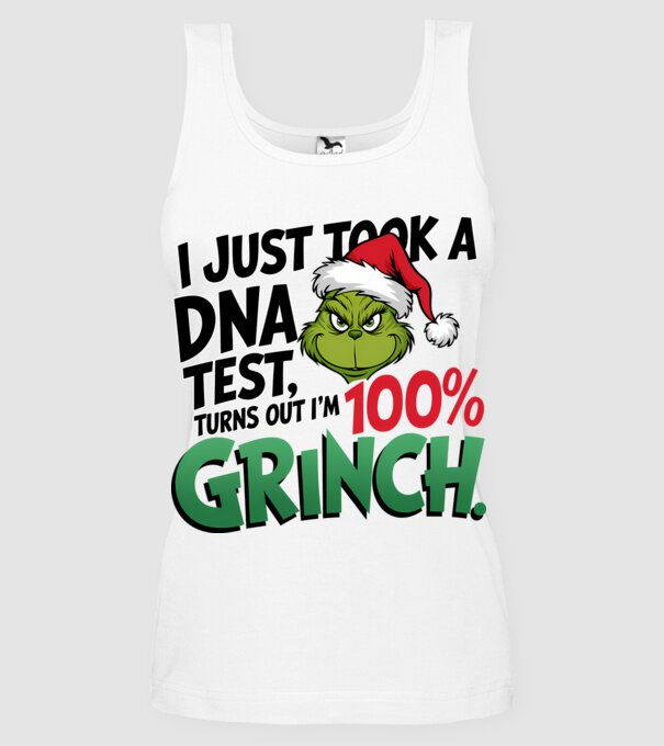 Grinch DNA test model alb pe tricou