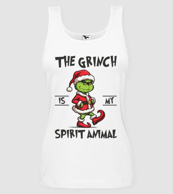 Grinch is my spirit animal model alb pe tricou