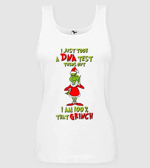 I just took a DNA test - I am Grinch model alb pe tricou